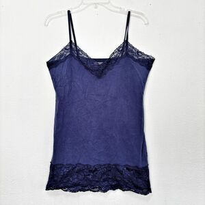 Modbe Womens Y2K Lace Trim Cami Large Cottage Coquette Dainty Indie Fairy Grunge